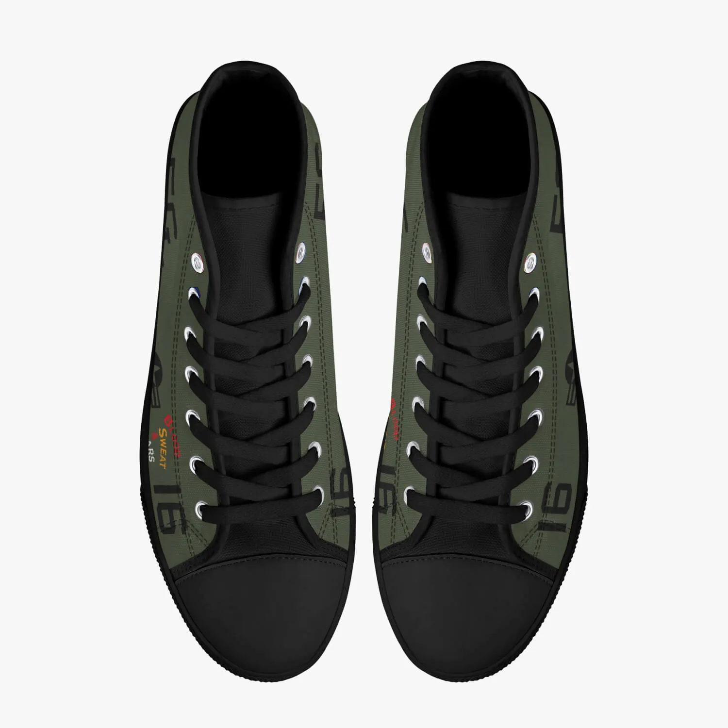 CH-46 "Blood, Sweat & Tears" High Top Canvas Shoes