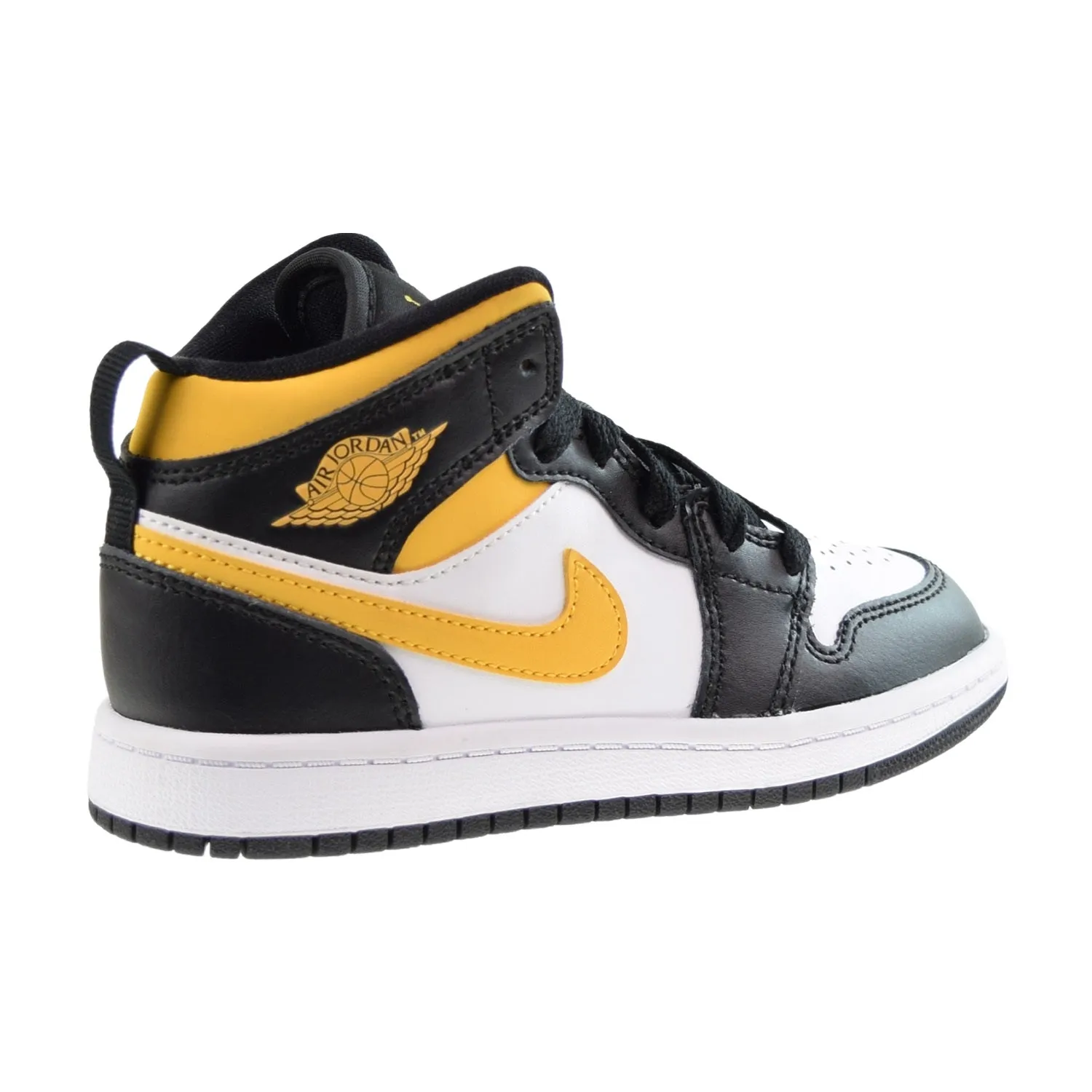 Jordan 1 Mid (PS) Little Kids' Shoes White-Pollen Black