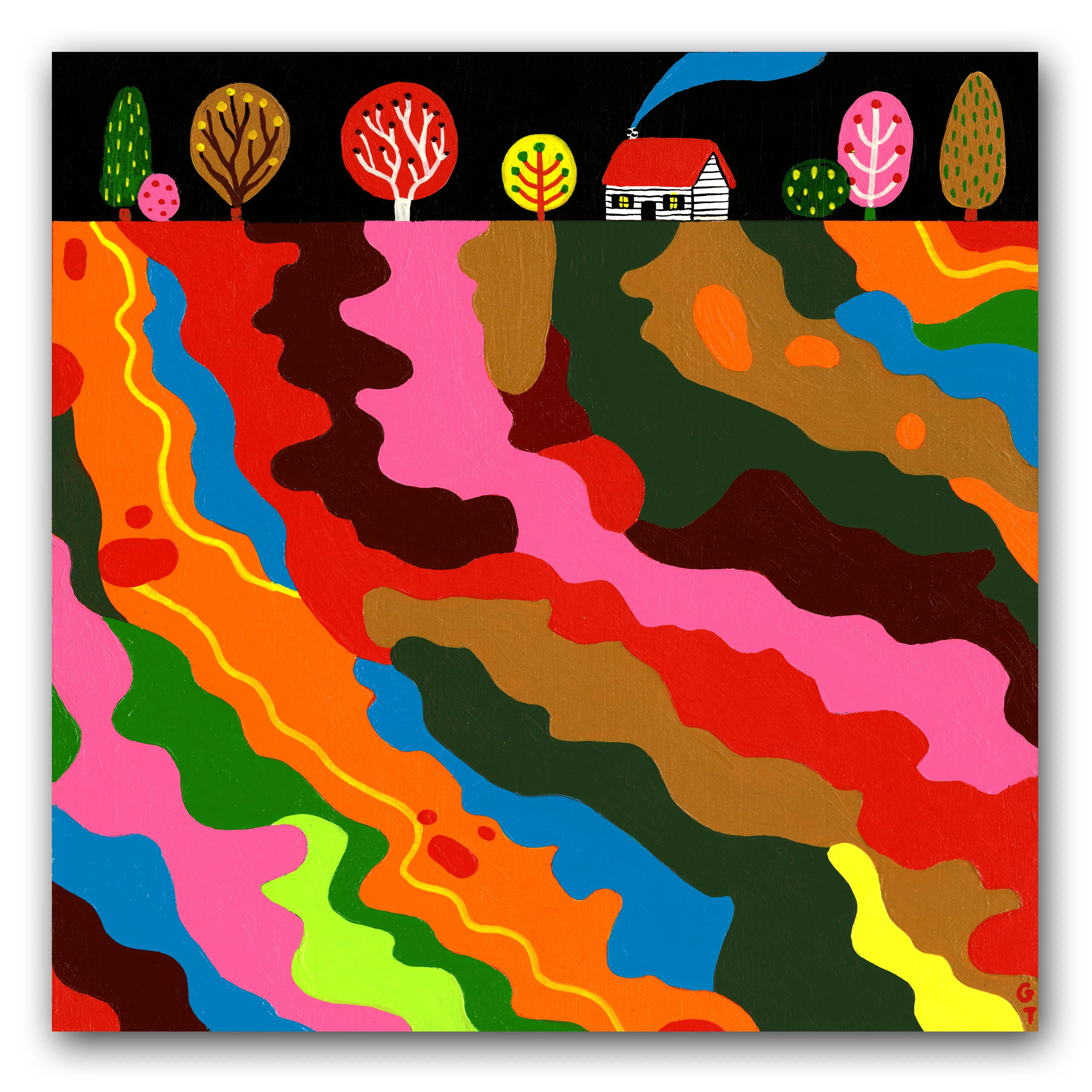 Post-it Show 18 (2022) - #33 - Gina Triplett - "Autumn Fields"